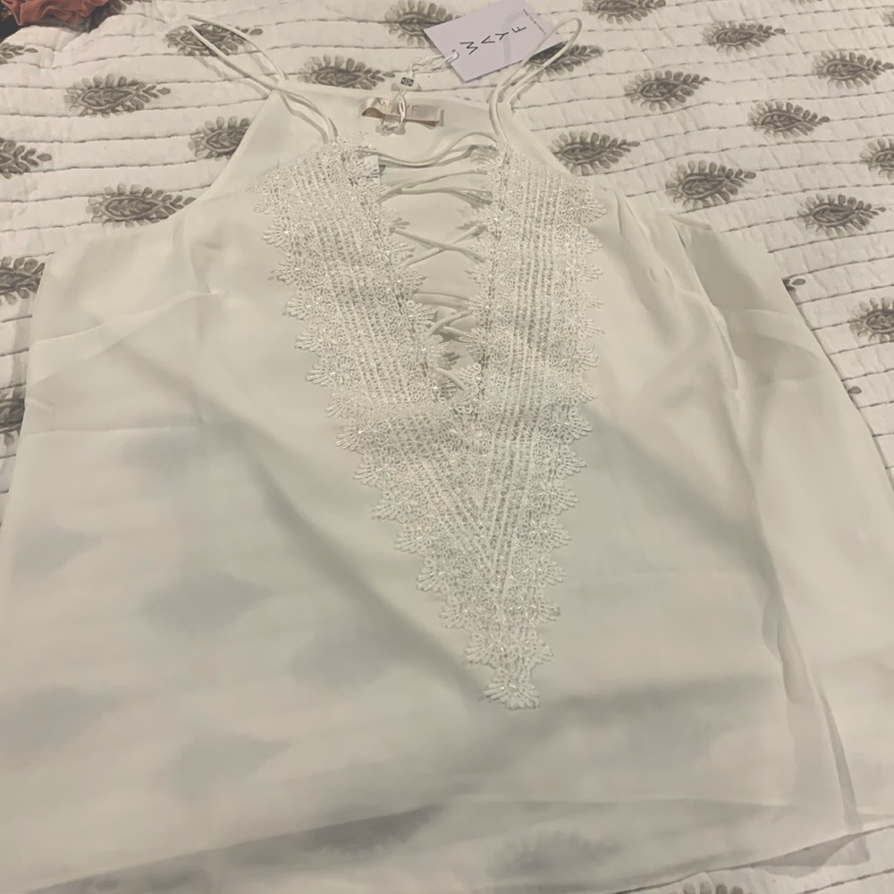 NWT Ivory Lace Tank
